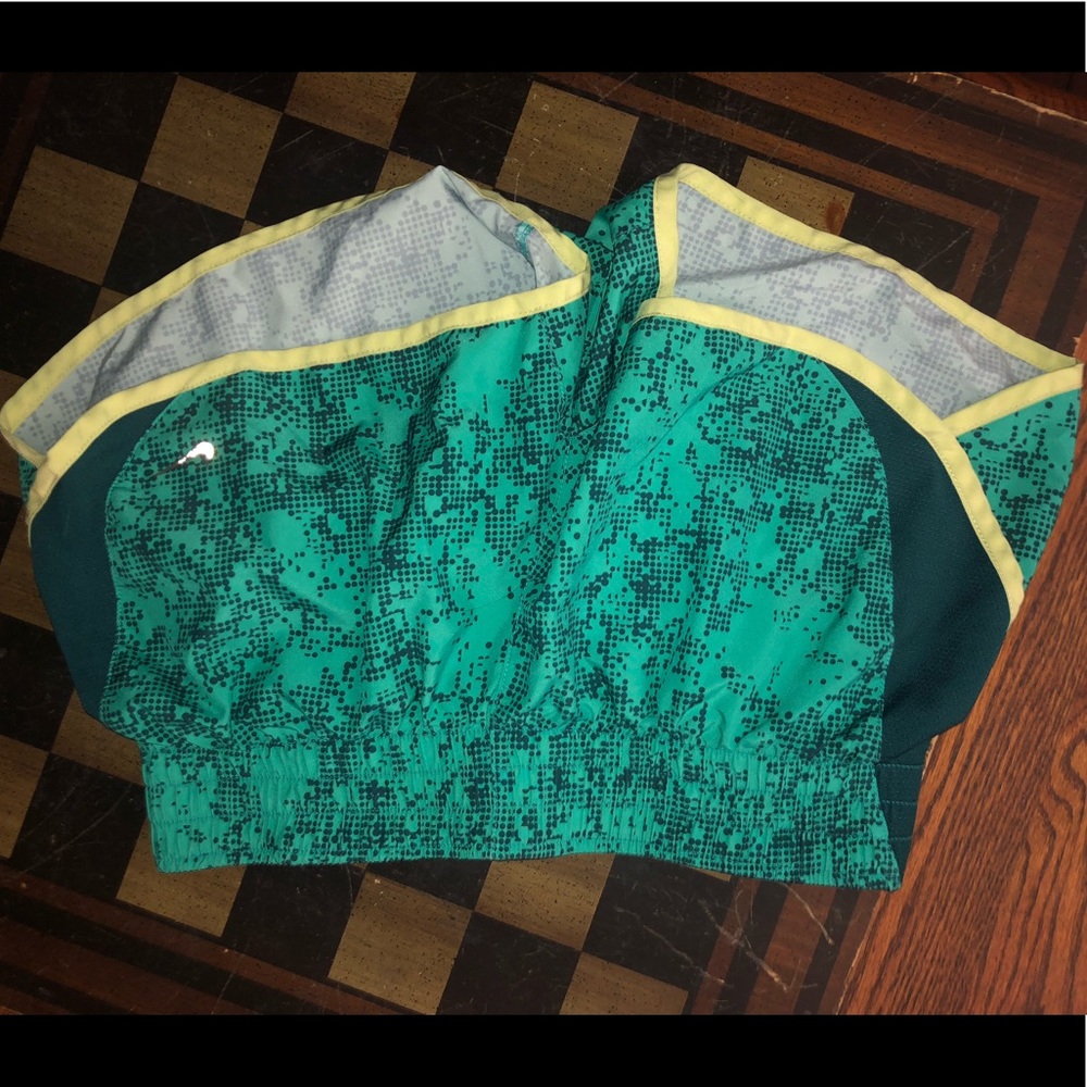 Green Nike shorts
